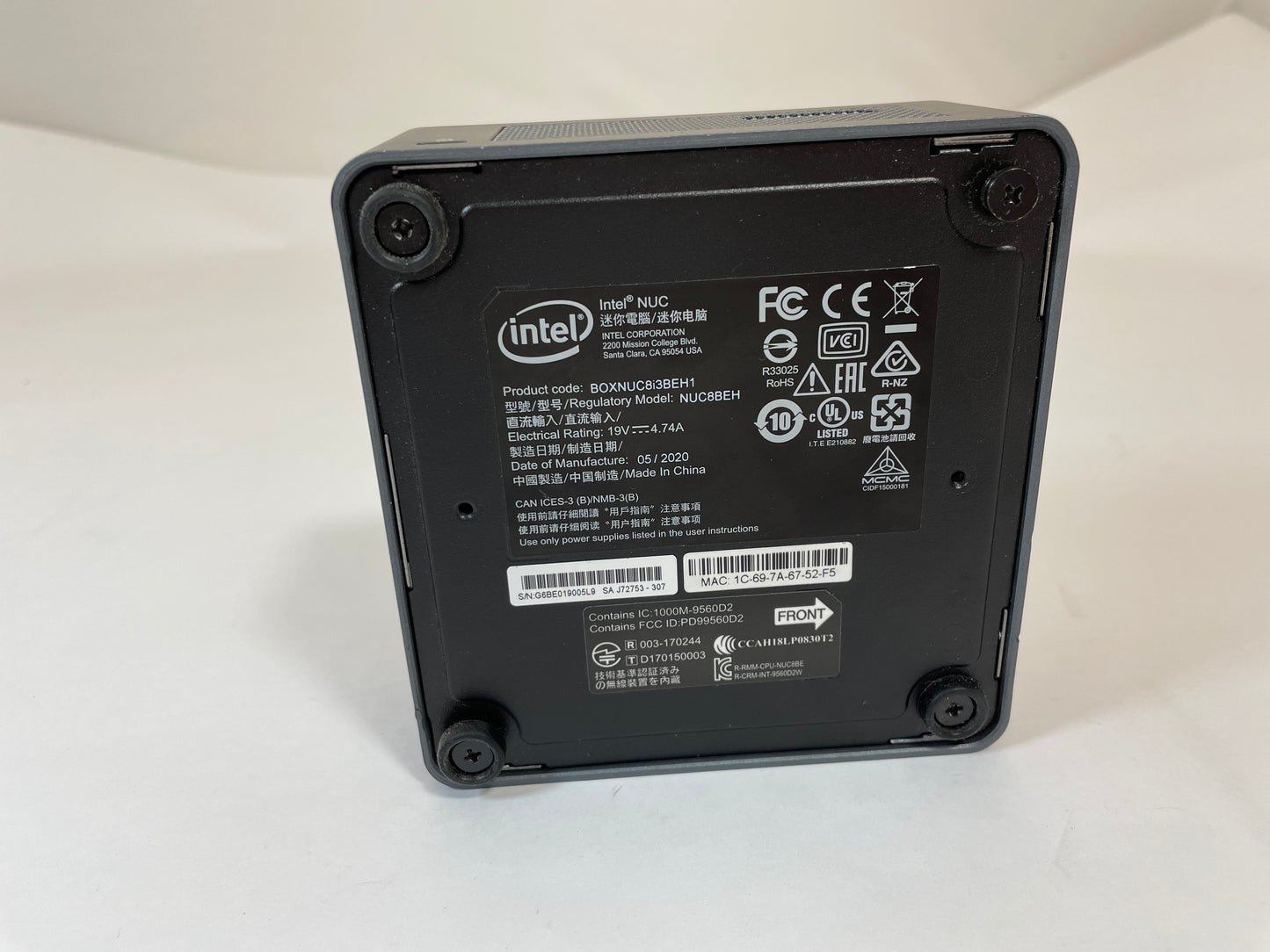 INTEL NUC7I7BNH Core i7 7567U 0GB 8GB RAM -NO AC or OS Included