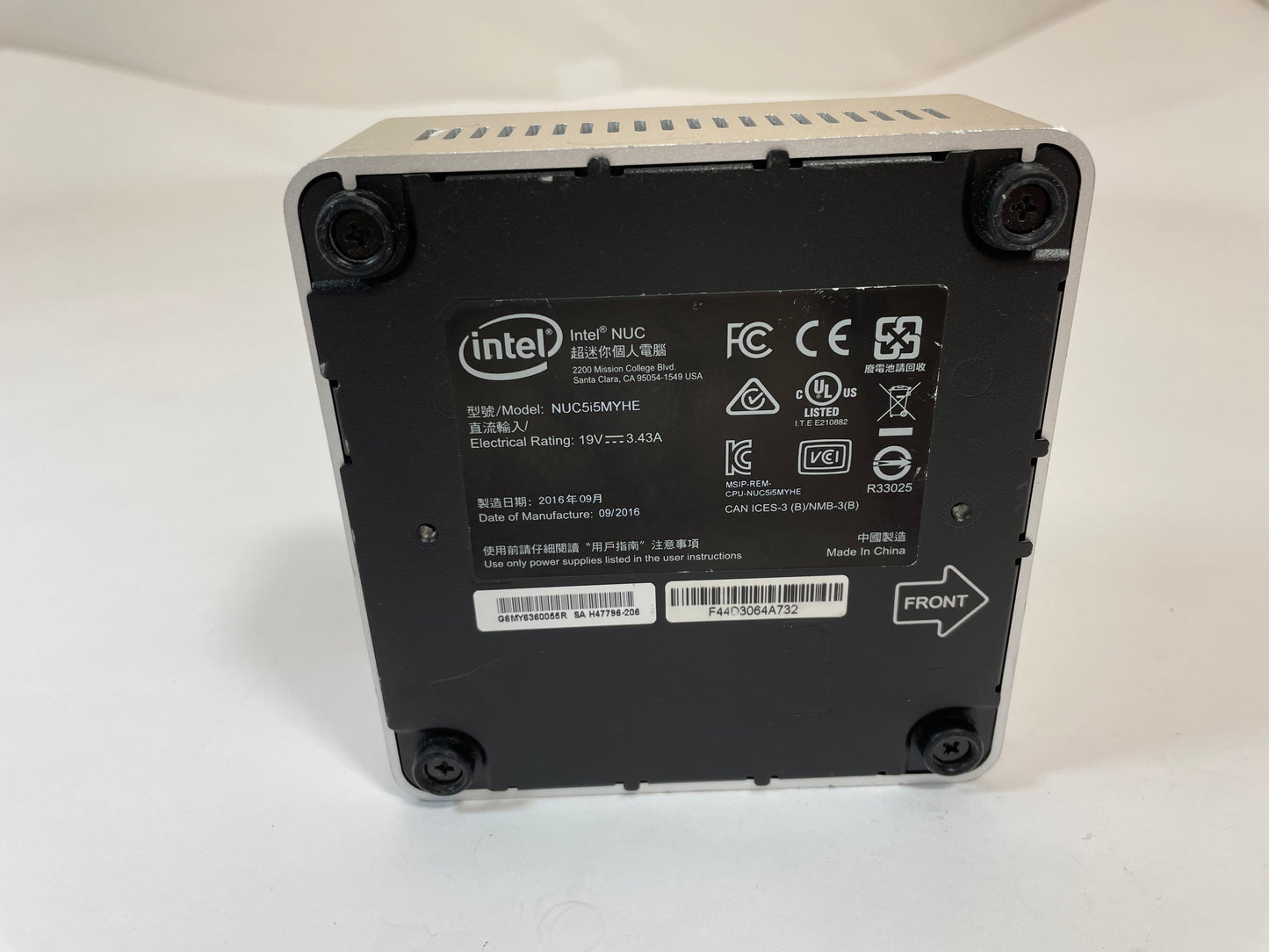 INTEL NUC5I5MYBE Mini PC Core i5 5300U 180GB 8GB RAM -NO AC or OS Included