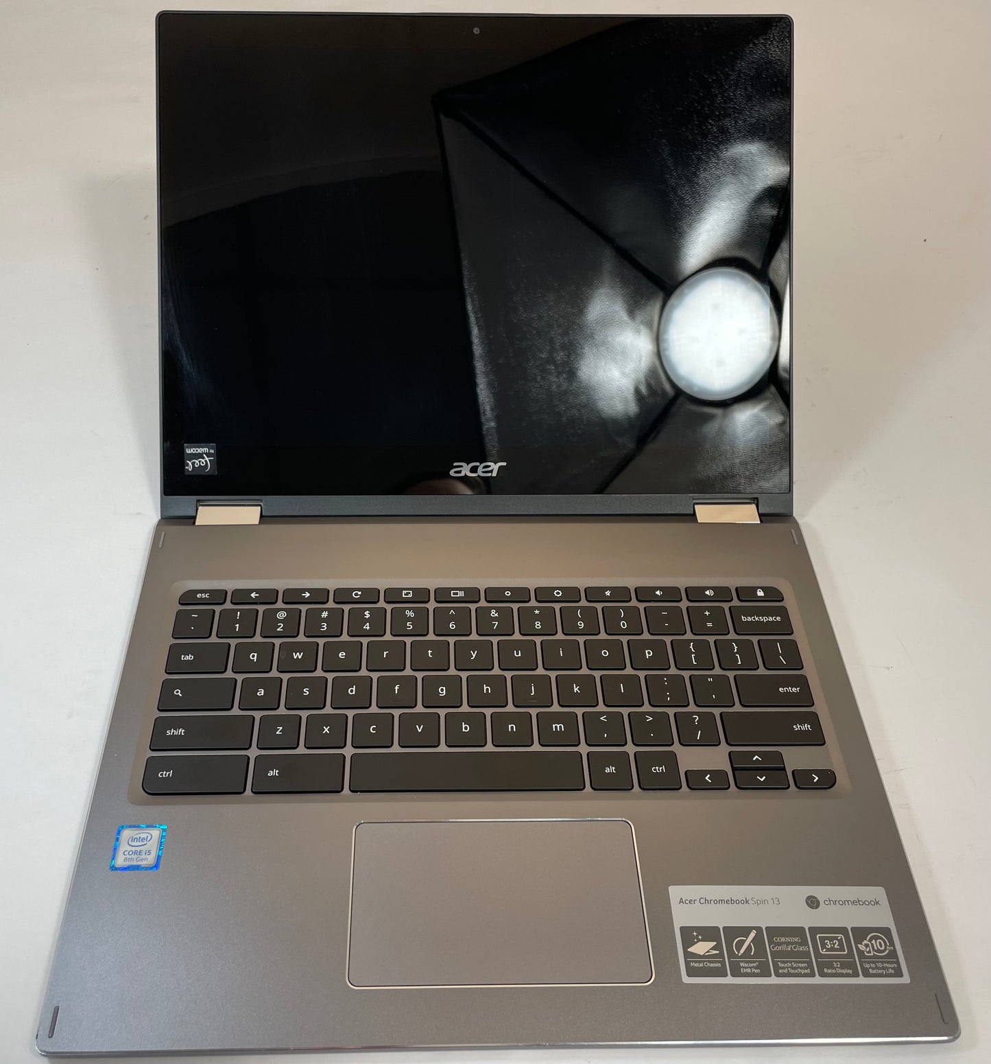 ACER Chromebook 2n1 13.6" Touch Laptop i3 8130U 64GB 8GB eMMC Chrome OS -Good