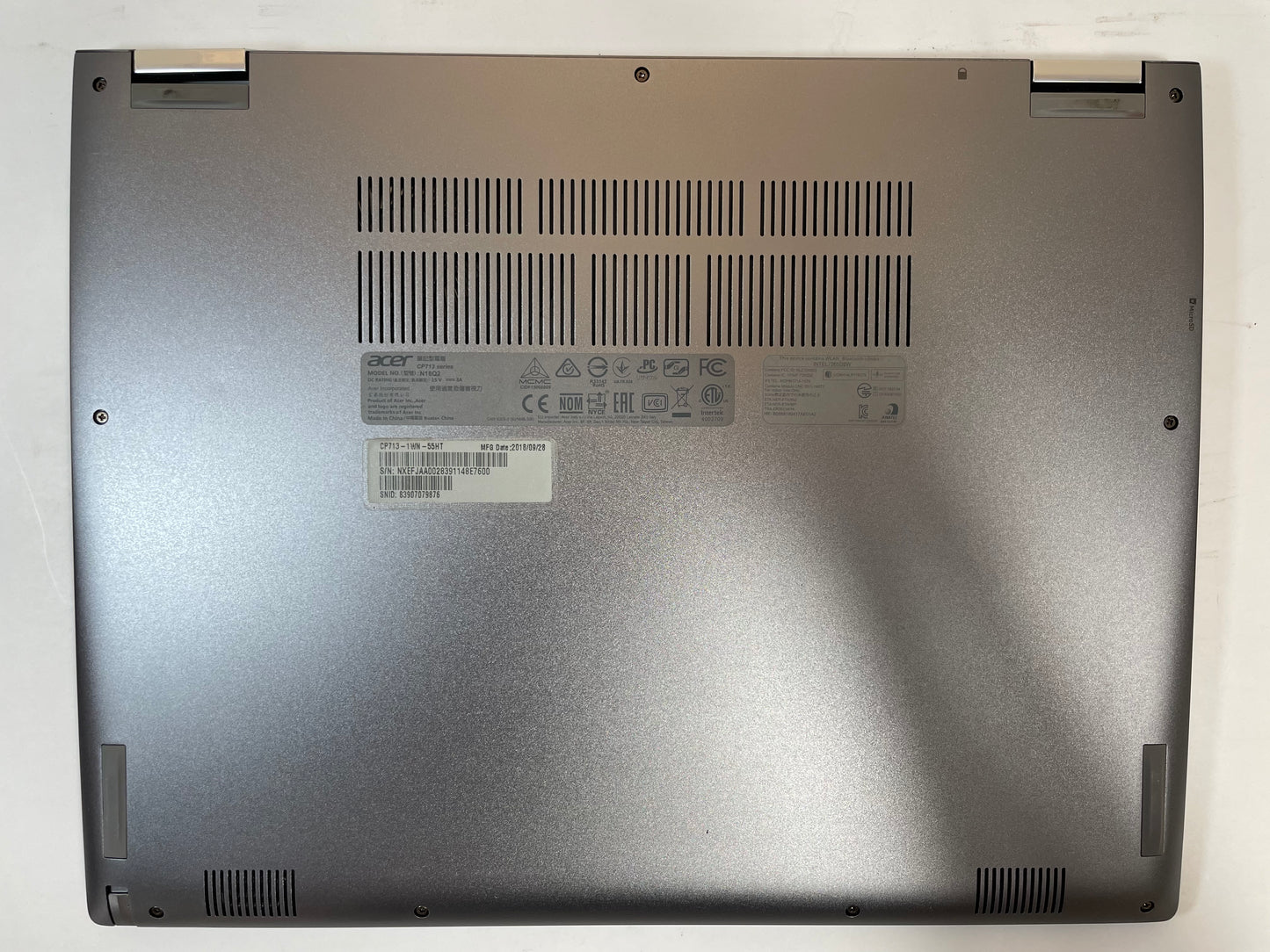 ACER Chromebook 2n1 13.6" Touch Laptop i3 8130U 64GB 8GB eMMC Chrome OS -Good
