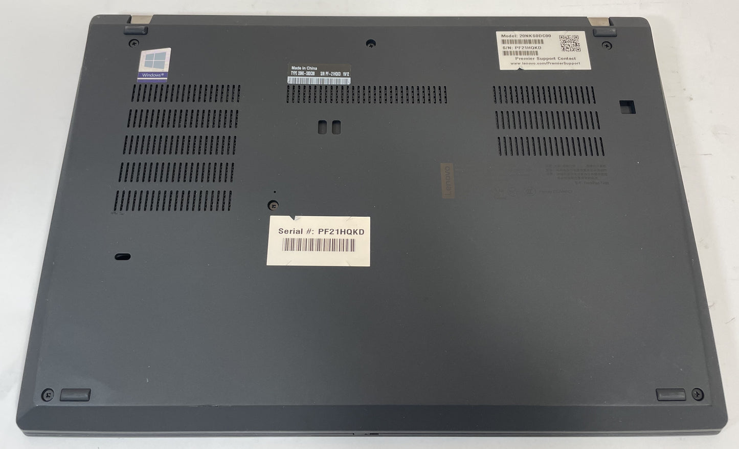 LENOVO THINKPAD T495 14" AMD Ryzen 5 PRO 3500U 256GB 16GB NVMe WIN11P -Very Good