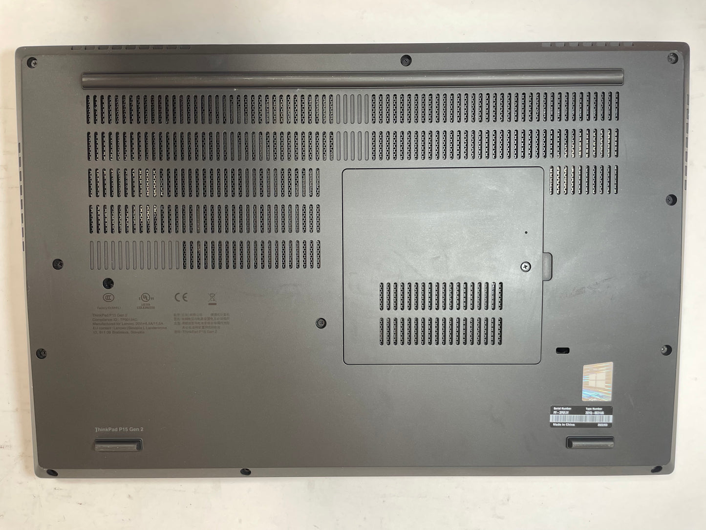LENOVO THINKPAD P15 GEN 2 15.6" Laptop Core i7 11800H 512GB 32GB SSD WIN11P-Good
