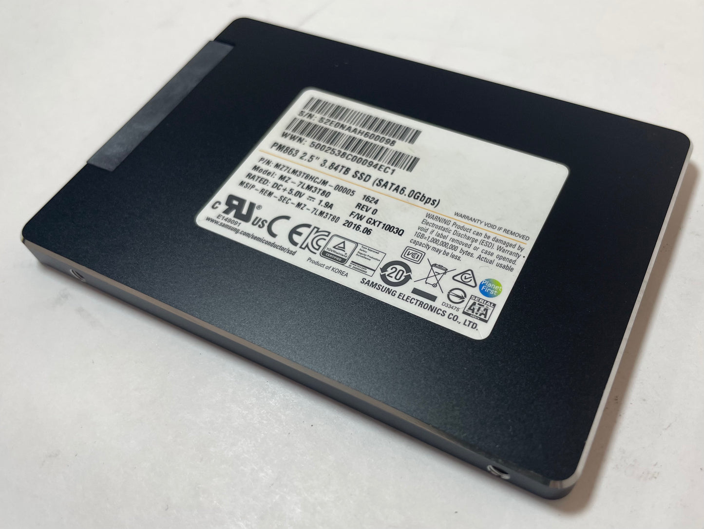 SAMSUNG MZ-7LM3T80 3.84TB 2.5" SSD SATA