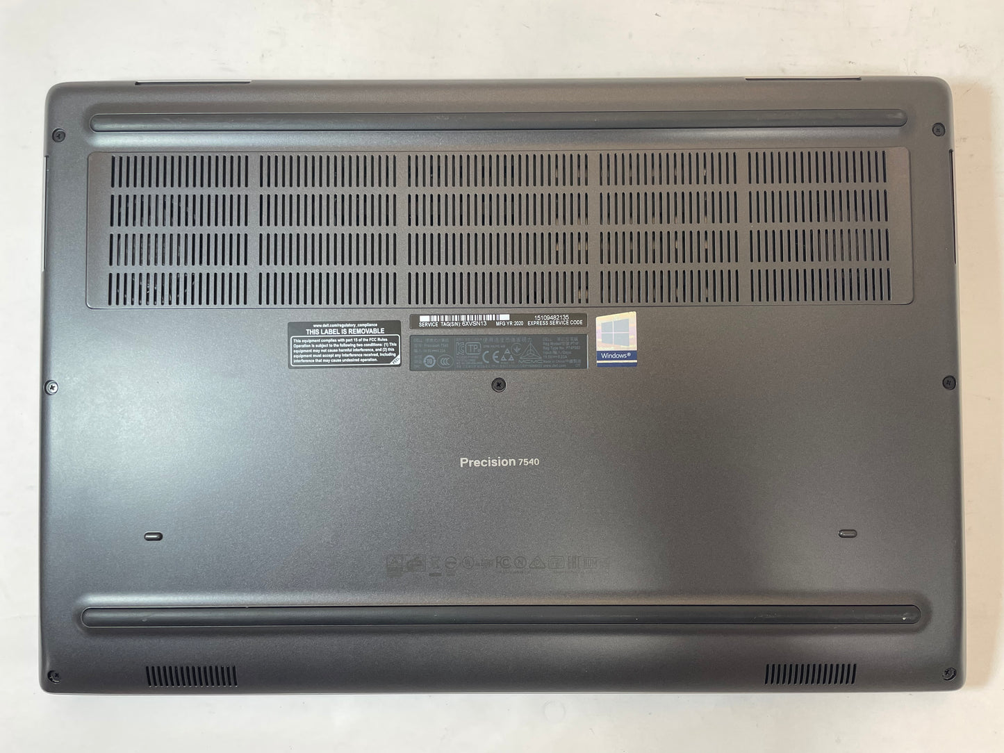 DELL PRECISION 7540 15" Laptop Core i7 9850H 32GB 512GB NVMe Windows 11 -Good