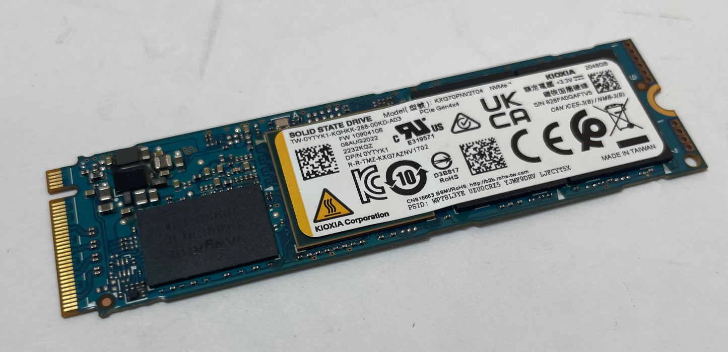 KIOXIA KXG70PNV2T04 2TB NVMe Internal SSD -Excellent