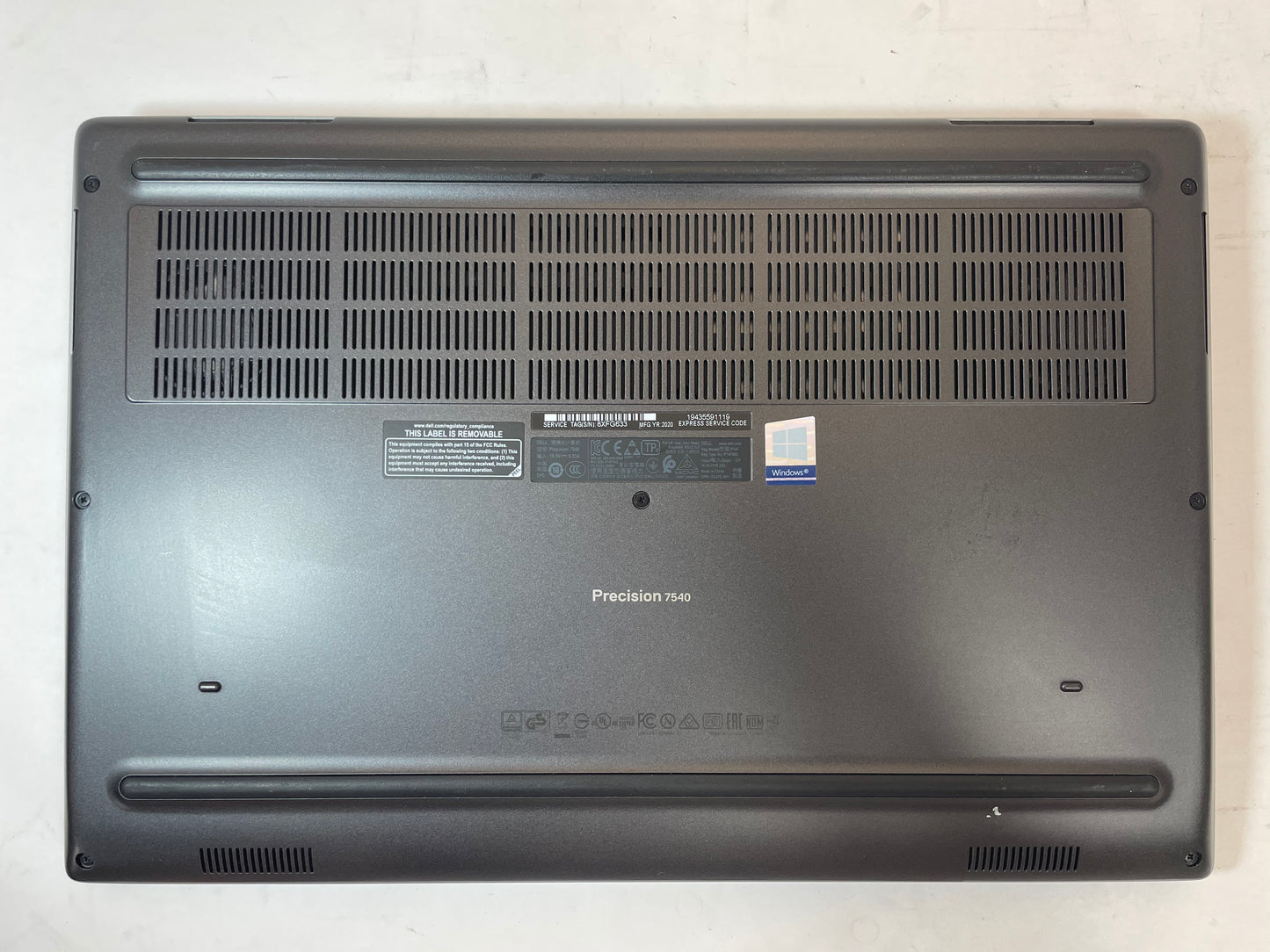 DELL PRECISION 7540 15" Laptop Core i7 9850H 32GB 500GB NVMe Windows 11