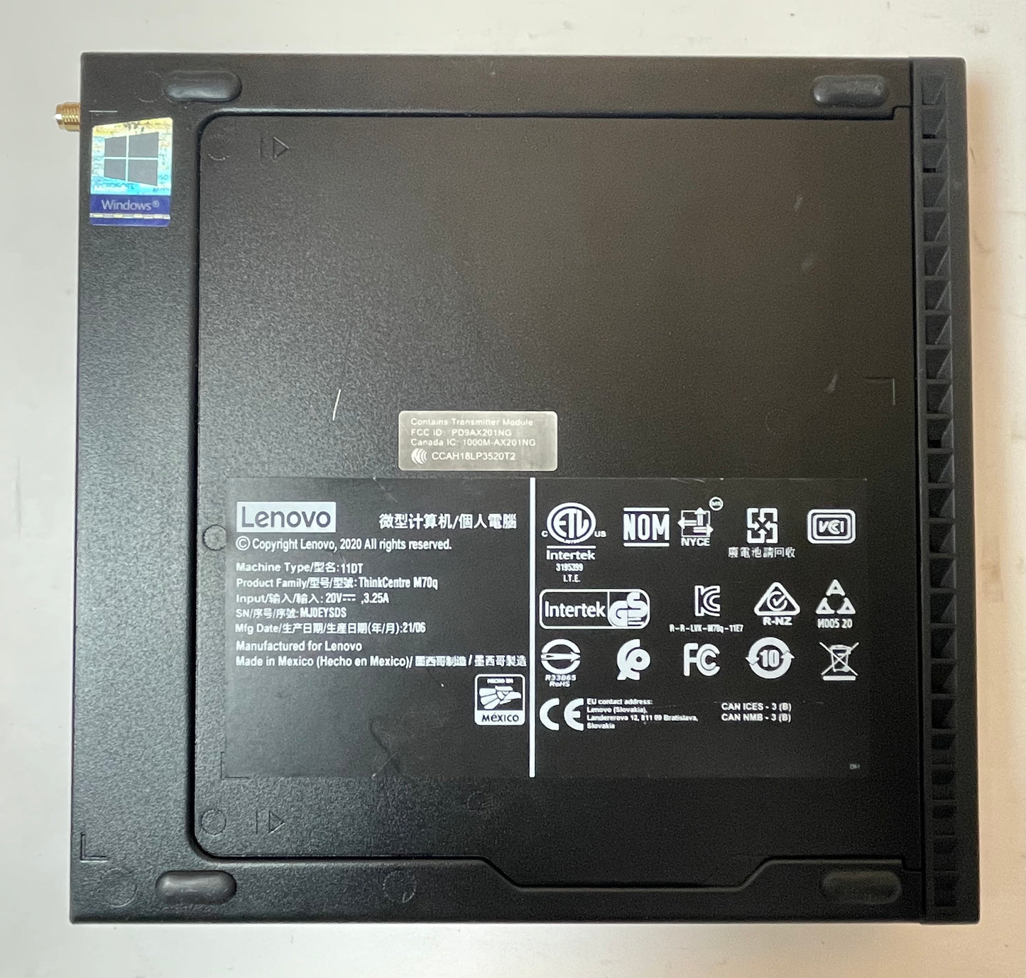 LENOVO THINKCENTRE M70Q Tiny Desktop Core i5 10400T 8GB 128GB NVMe Windows 11