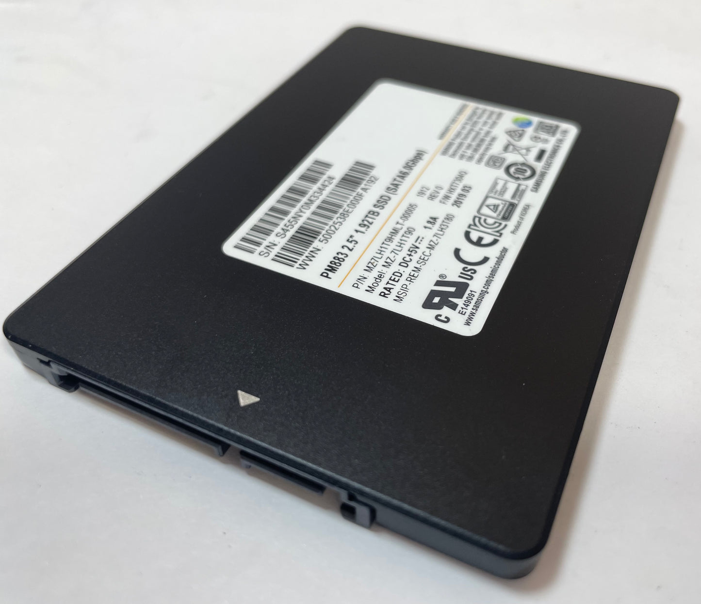 SAMSUNG MZ-7LH1T90 PM883 2.5" 1.92TB SSD -Excellent