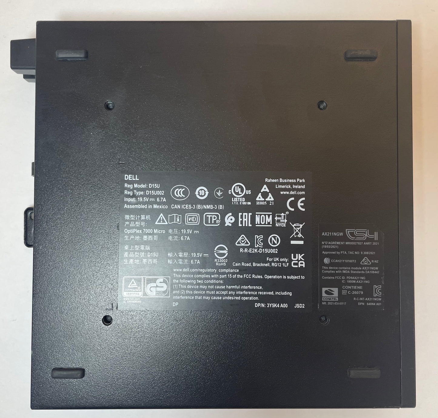 DELL OPTIPLEX 7000 MFF Core i5-12500T 16GB 256GB NVMe Windows 11 Pro -Good