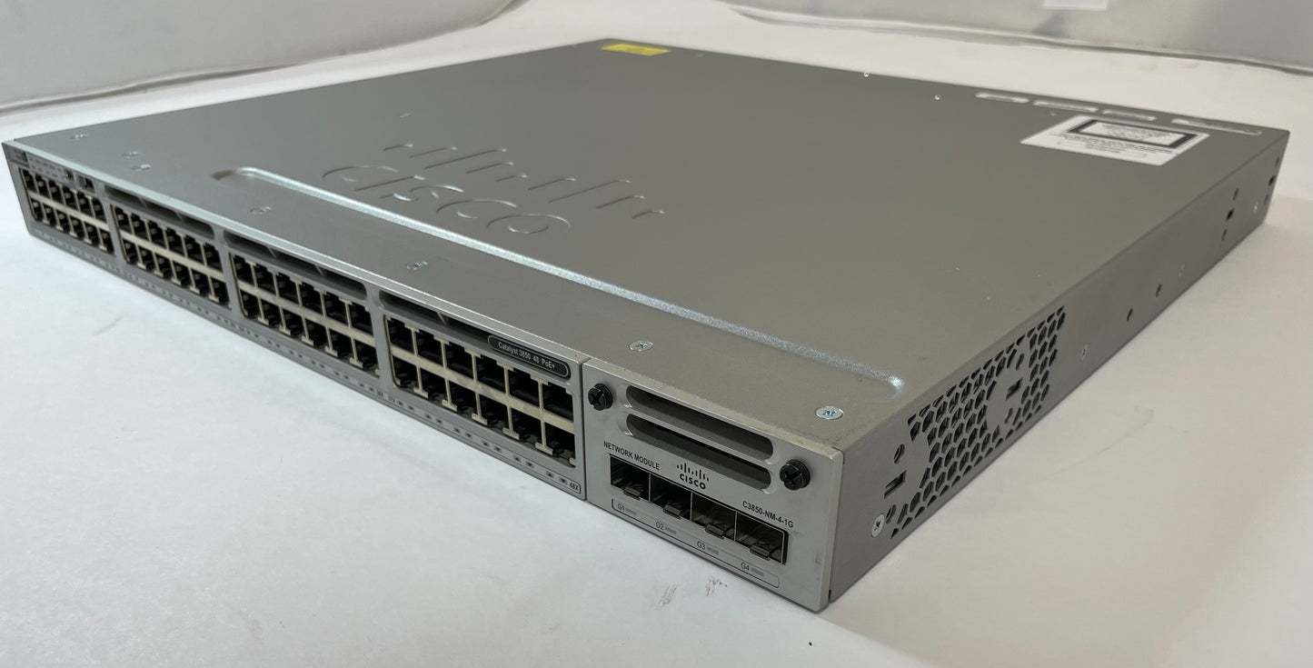 CISCO Catalyst 3850 Series 48-Port Ethernet Switch WS-C3850-48P-S V05 -Very Good