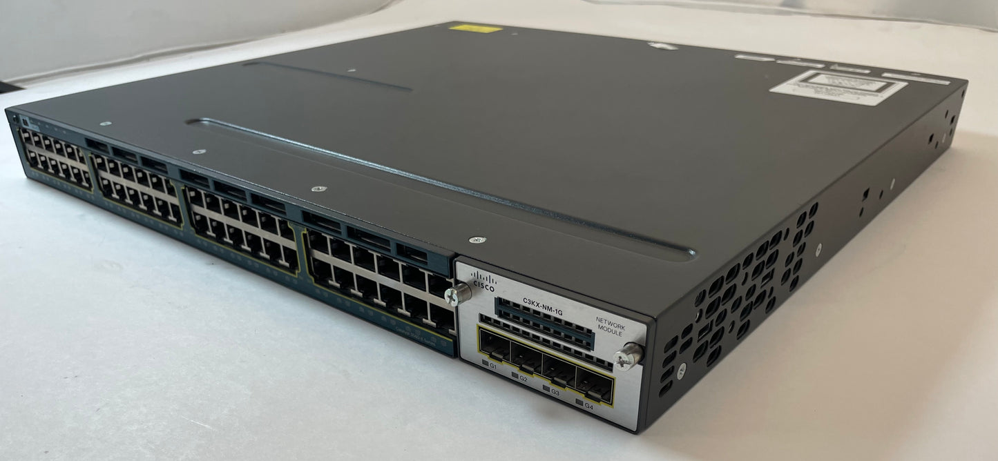 CISCO Catalyst 3560-X 48-Port Ethernet Switch WS-C3560X-48T-L V02 -Very Good
