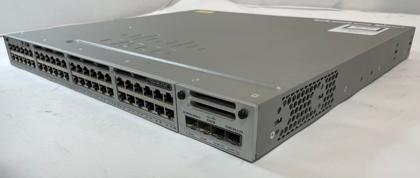 CISCO Catalyst 3850 Series 48-Port Ethernet Switch WS-C3850-48P-S V02 -Very Good