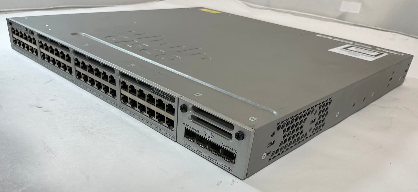 CISCO Catalyst 3850 Series 48-Port Ethernet Switch WS-C3850-48P-S V02 -Good