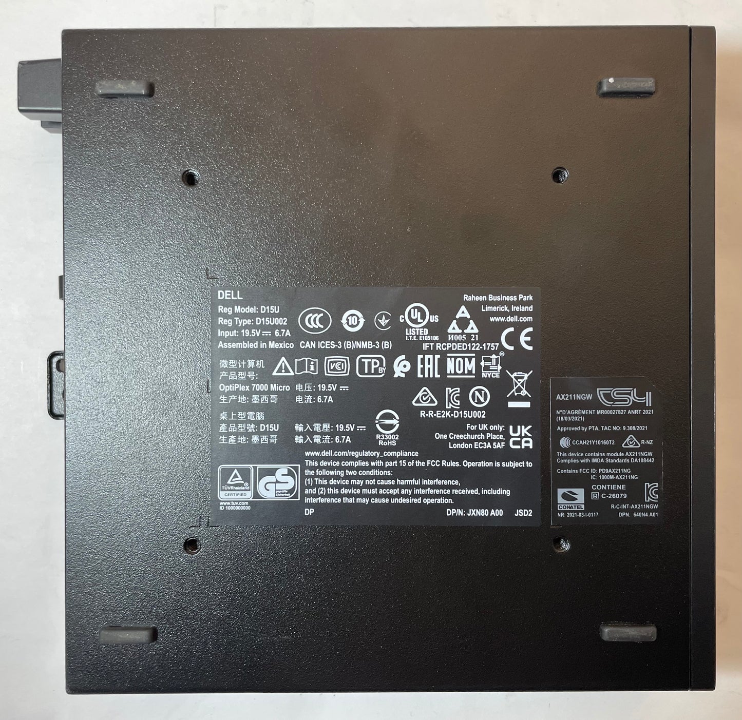 DELL OPTIPLEX 7000 MFF Core i7 12700T 16GB 256GB NVMe Windows 11 -Very Good