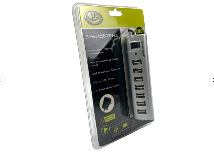 GearHead UH7500ESP 7 Port USB Hub