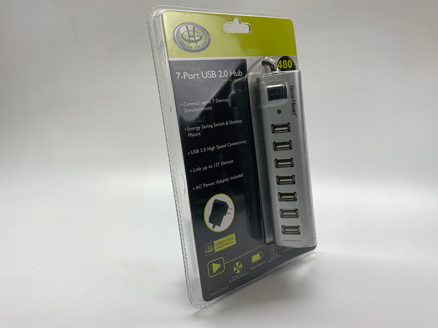 GearHead UH7500ESP 7 Port USB Hub