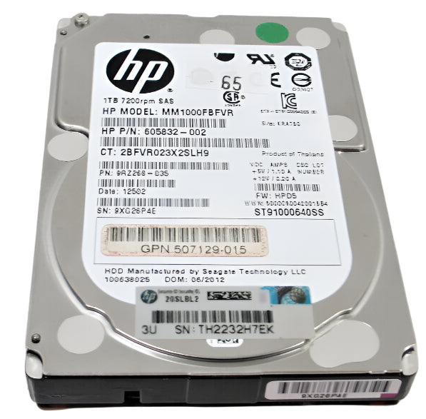 HP (MM1000FBFVVR) 1TB 7200 RPM 2.5" Hard Disk Drive NEW OPEN BOX!