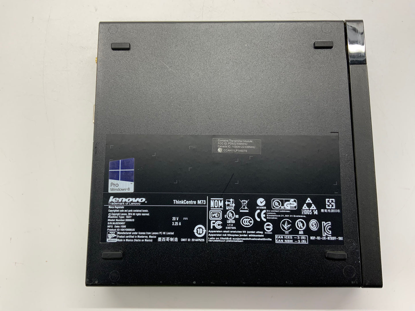 LENOVO THINKCENTRE M73 Tiny Desktop Intel Core i3 4130T 8GB 500GB Windows 10 Pro