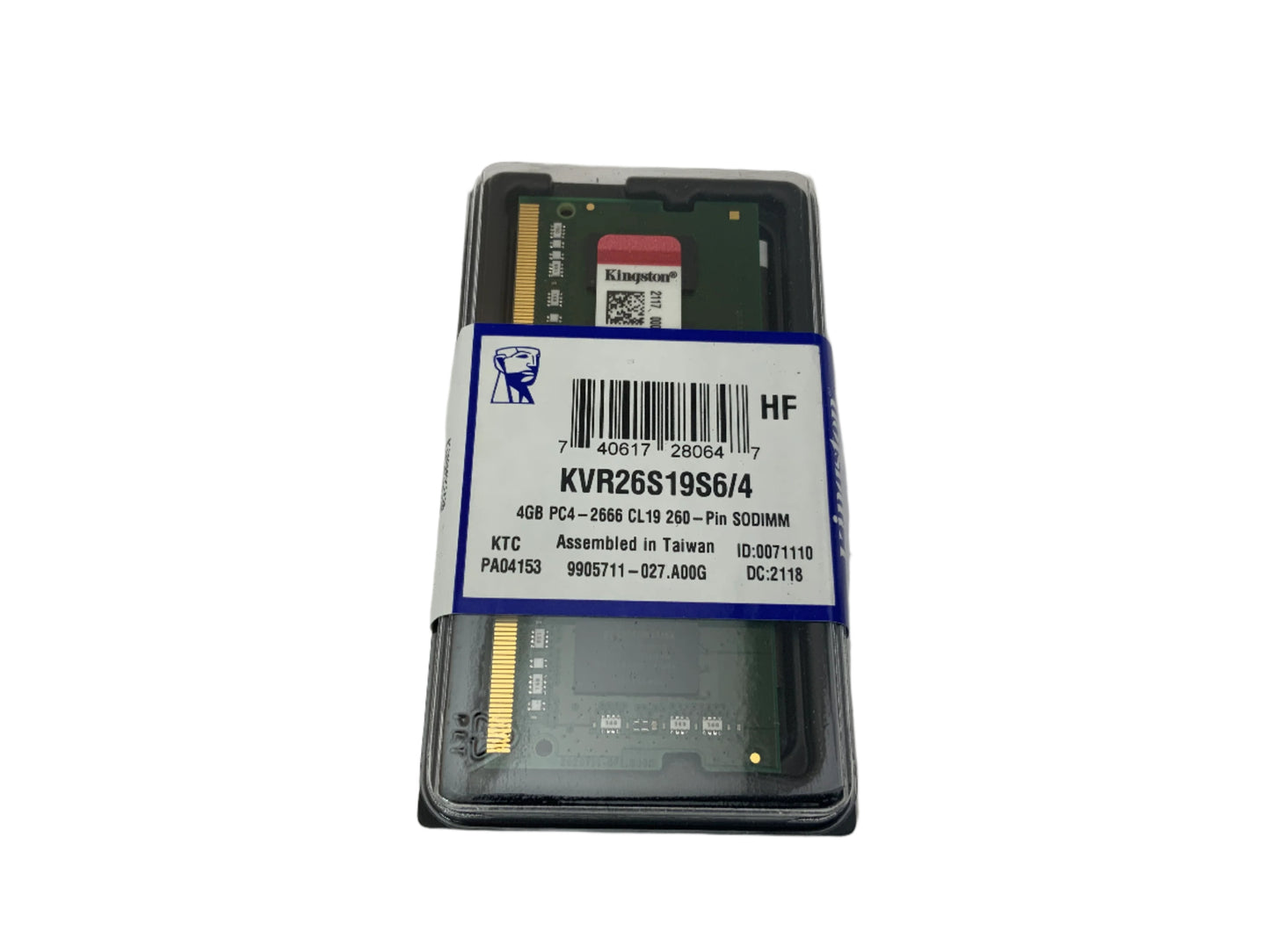 NEW KINGSTON DDR4 4GB PC4-2666 260-pin SODIMM - KVR26S19S6/4