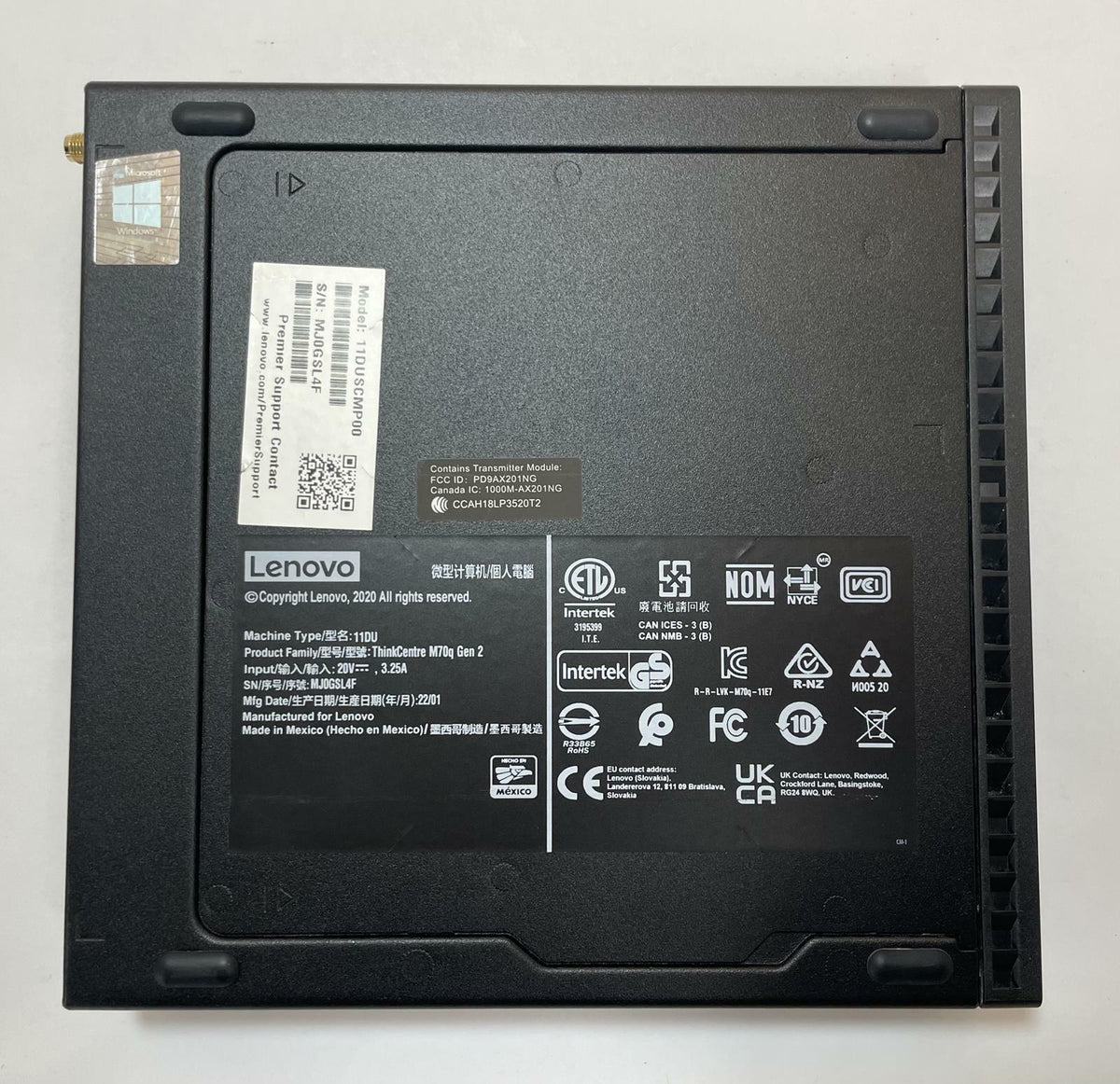 LENOVO THINKCENTRE M70Q GEN2 Tiny Desktop i5 10400T 16GB 256GB NVMe W11-VeryGood