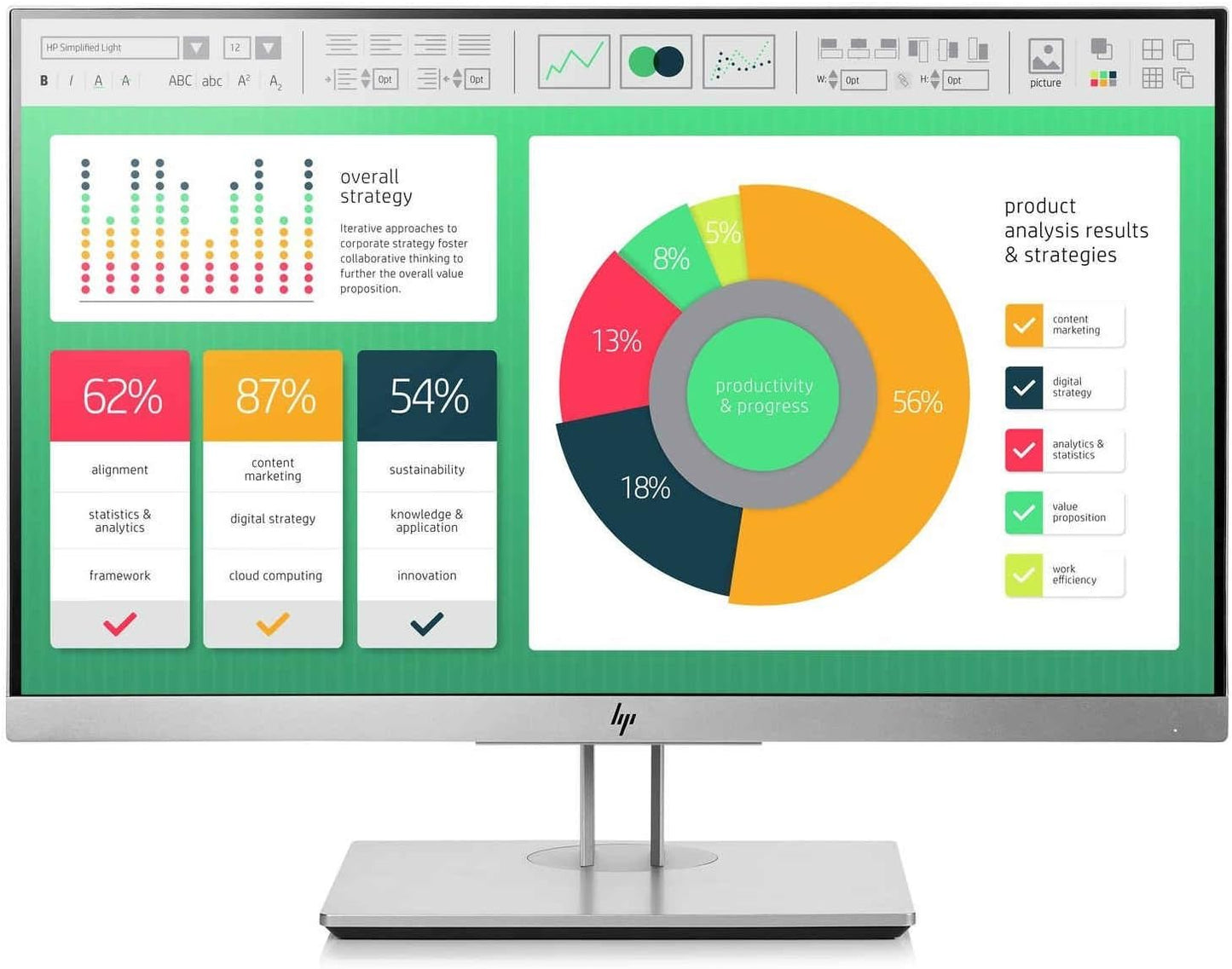 HP EliteDisplay E223 21.5-Inch Screen Led-Lit Monitor Gray (1FH45A8#ABA) (Renewed)