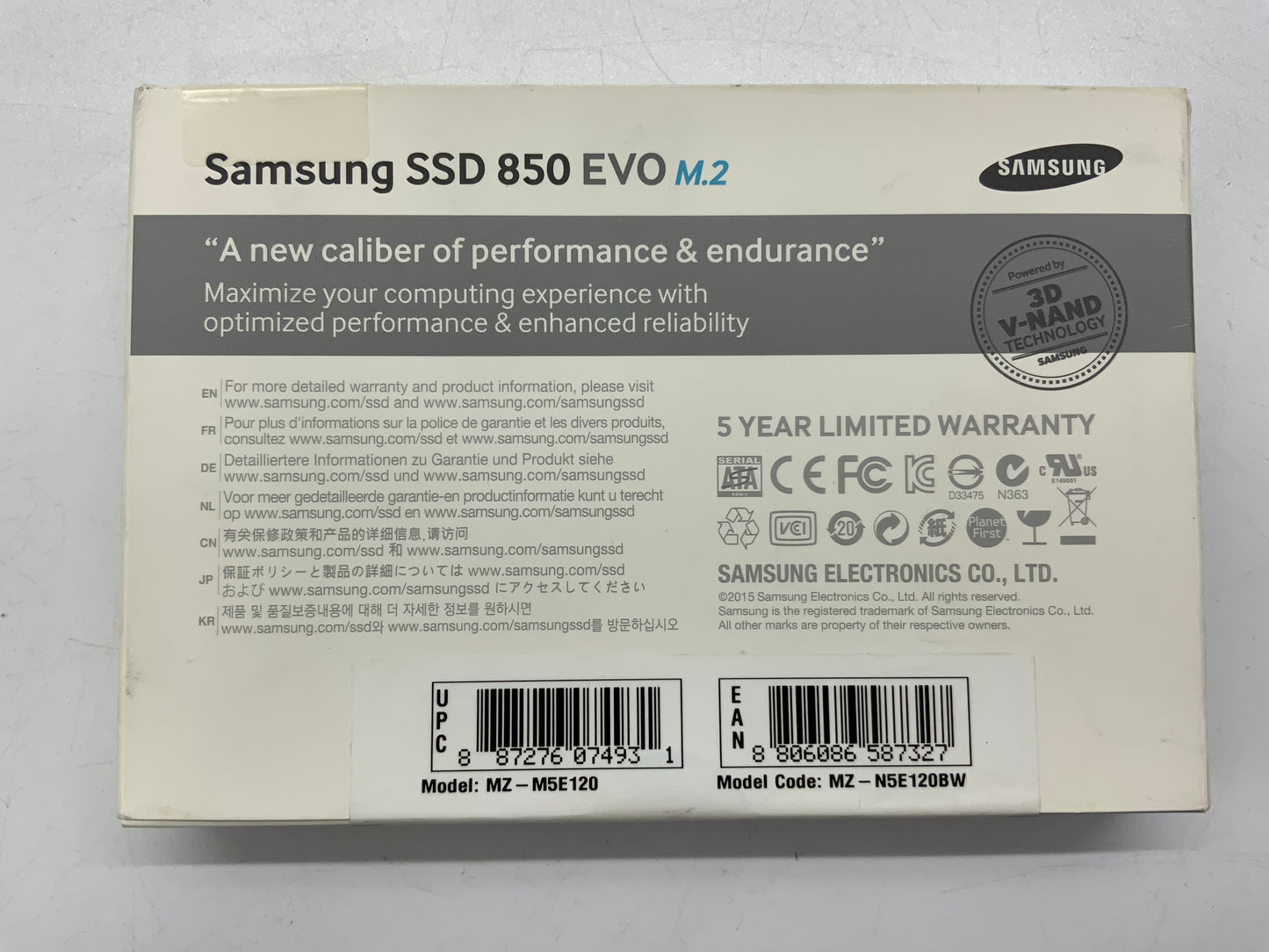 SAMSUNG MZ-M5E120 120GB M.2 SSD -NEW