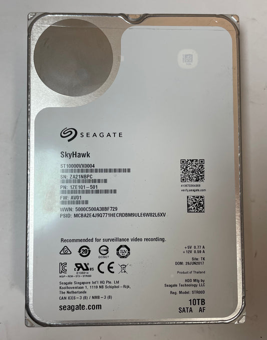 SEAGATE SkyHawk AI ST10000VX0004 3.5" 10TB SATA Internal Surveillance Hard Drive