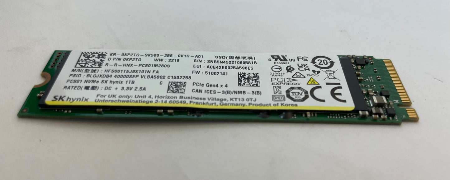 SK HYNIX HFS001TEJ9X101N 1TB NVMe Internal SSD -Excellent