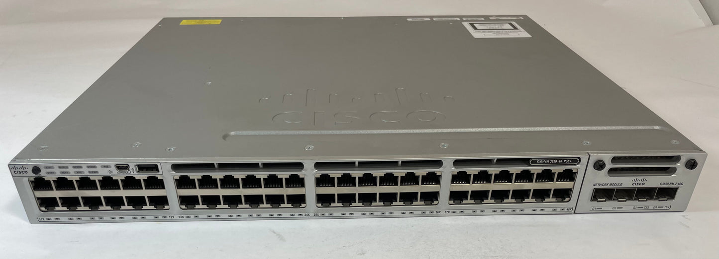 CISCO Catalyst 3850 Series 48-Port Ethernet Switch WS-C3850-48P-S V02 -Good