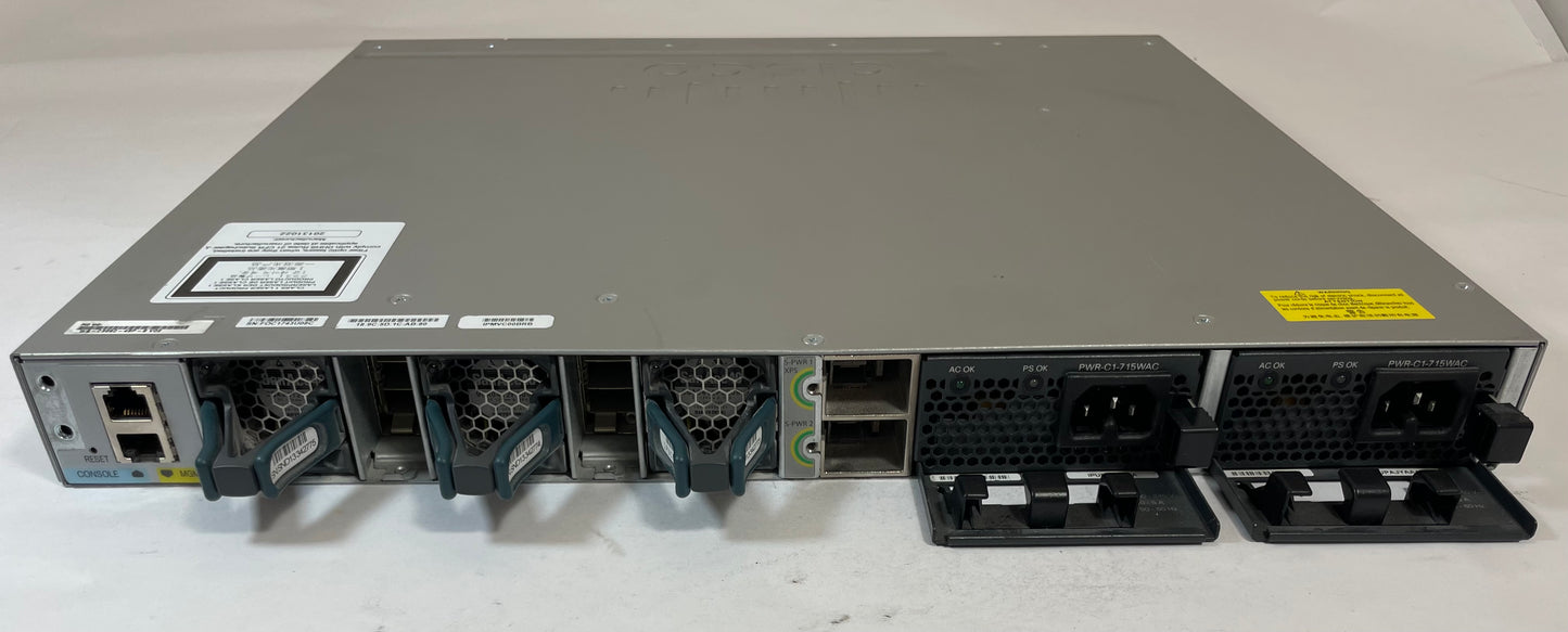 CISCO Catalyst 3850 Series 48-Port Ethernet Switch WS-C3850-48P-S V02 -Good