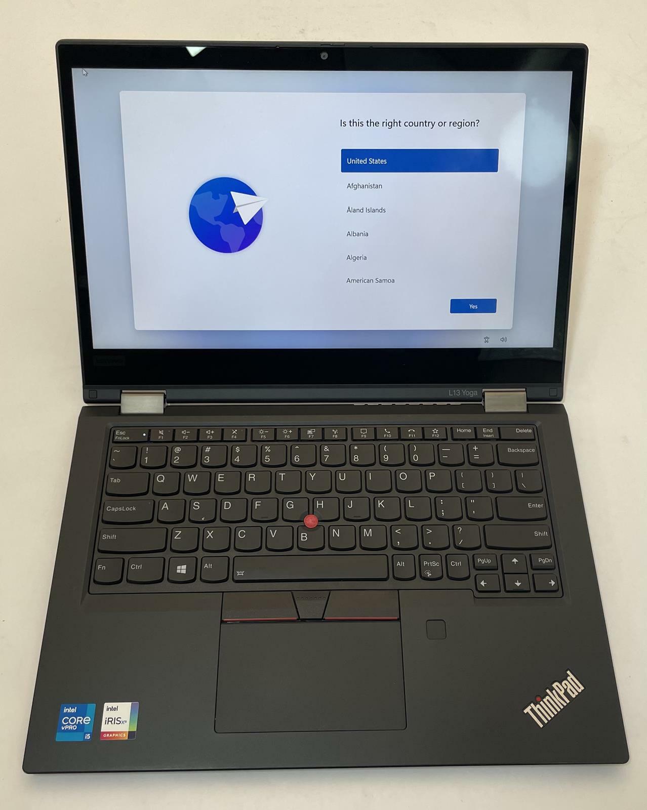 LENOVO THINKPAD L13 YOGA GEN2 13" 2n1 Laptop i5 1145G7 16GB 256GB WIN11 -Good