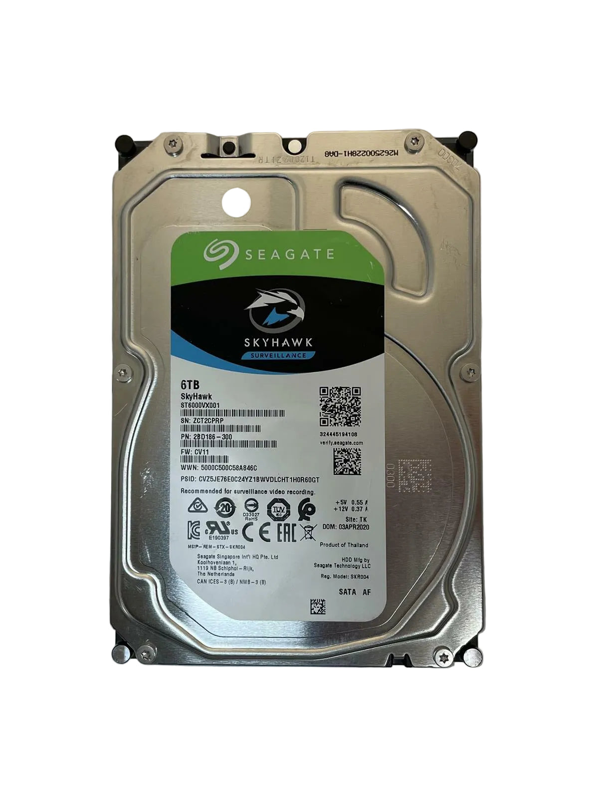 SEAGATE SKYHAWK ST6000VX001 3.5" 6TB SATA Internal Surveillance HDD