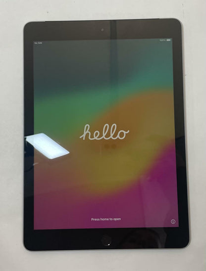 APPLE iPad 6th Gen A1954 9.7" 32GB Unlocked Gray iOS -Very Good