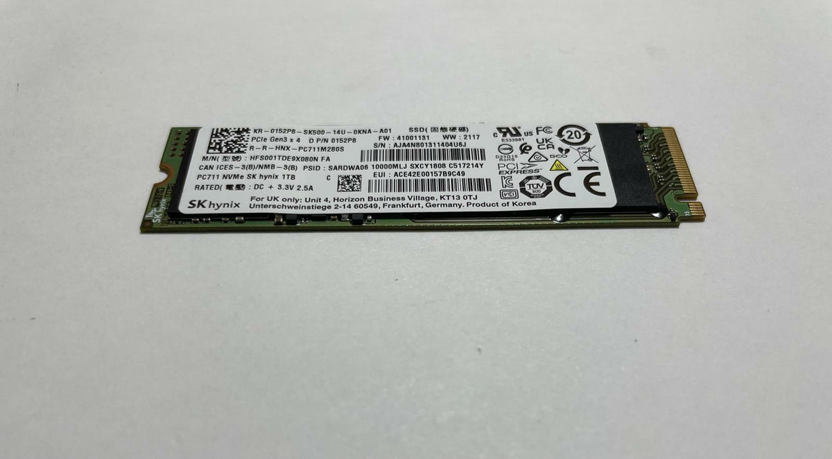 SK HYNIX HFS001TDE9X080N PC711 1TB M.2 PCIe 3 x4 NVMe Internal SSD