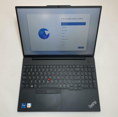LENOVO THINKPAD E16 GEN 1 16" Laptop Core i5 1335U 16GB 512GB NVMe WIN11 -Good