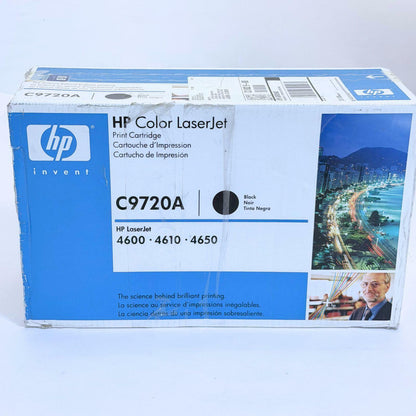 NEW Sealed Genuine HP C9720 Color LaserJet Toner Cartridge - Black