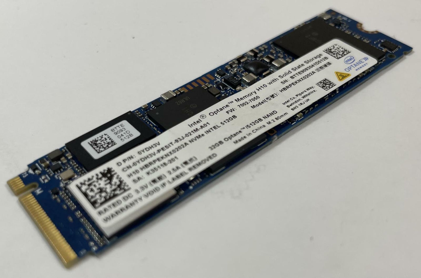 INTEL Optane Memory H10 HBRPEKNX0202A 512GB NAND M.2 SSD