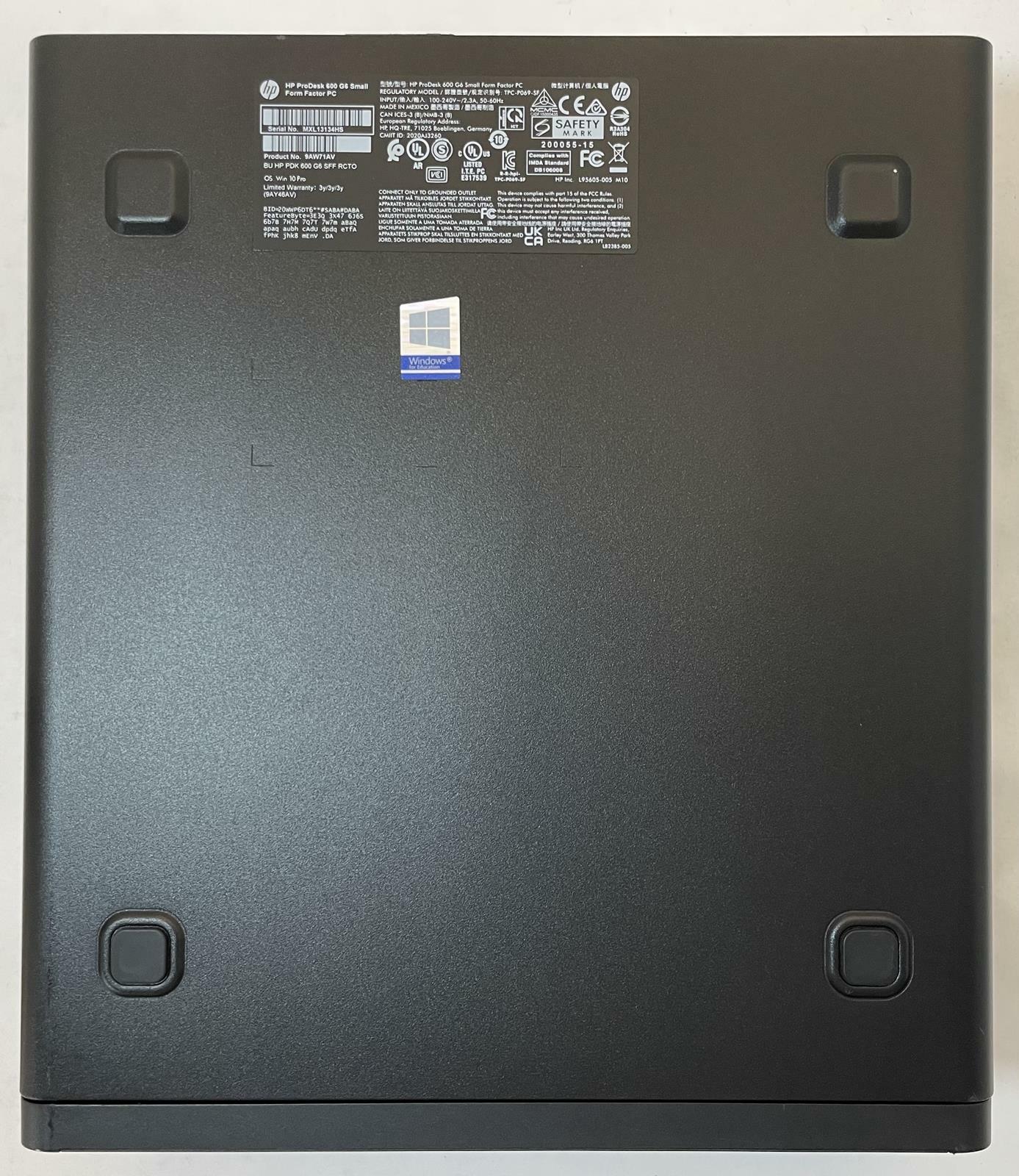 HP PRODESK 600 G6 SFF Core i5 10500 8GB 256GB NVMe Windows 11 Pro