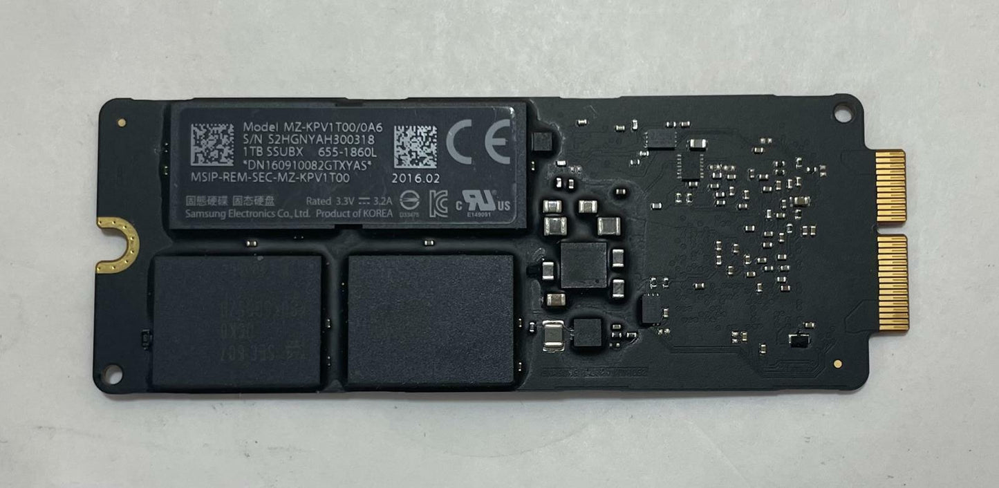 SAMSUNG MZ-KPV1T00/0A6 1TB SSUBX PCIe Blade SSD - Apple 655-1860L