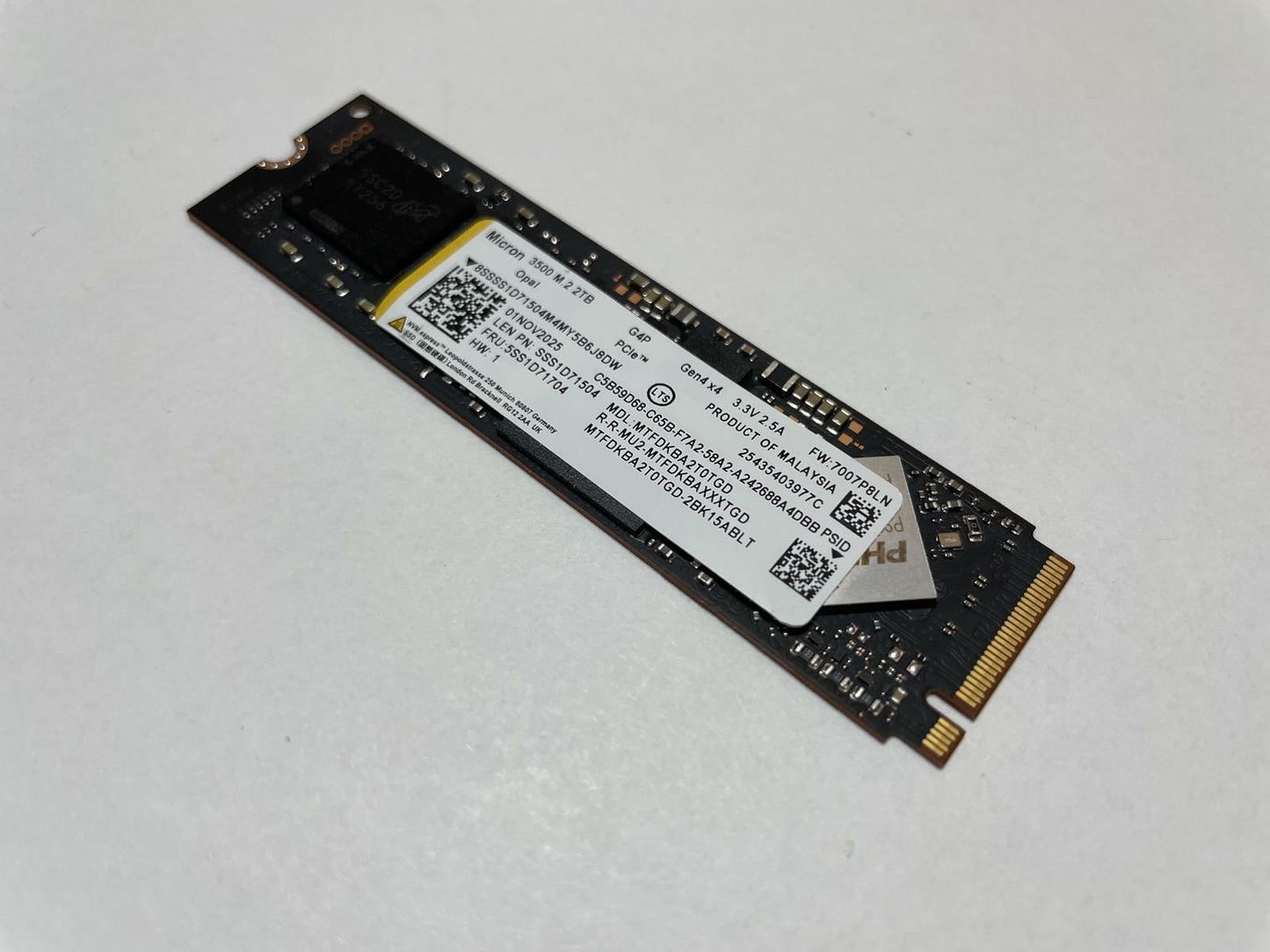 Micron 3500 MTFDKBA2T0TGD-2BK15ABLT 2TB M.2 PCIe 4x4 Internal SSD