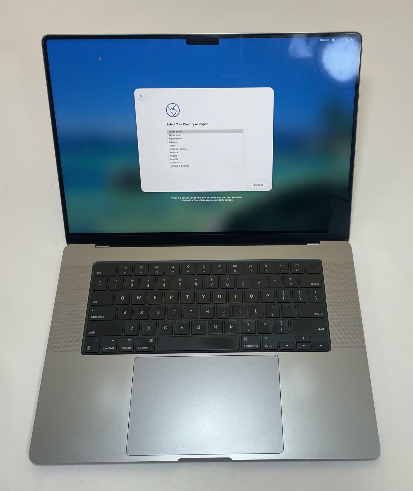 APPLE MacBook Pro A2485 2021 16" Apple M1 Pro 16GB 512GB SSD Gray Tahoe -Good