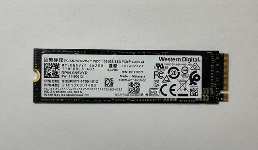 WESTERN DIGITAL SDBPNTY-1T00-1012 1TB PCIe 3.0x4 M.2 2280 NVMe Internal SSD