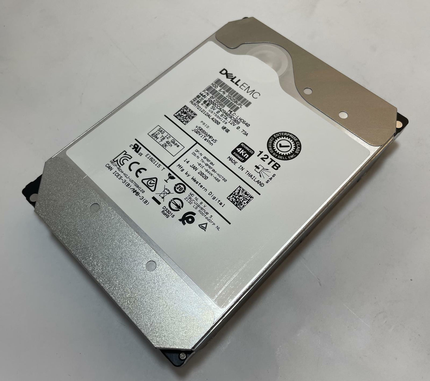 DELL EMC WESTERN DIGITAL HUH721212AL4200 12TB 3.5" SAS 12Gb/s Internal HDD