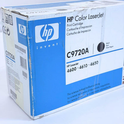 NEW Sealed Genuine HP C9720 Color LaserJet Toner Cartridge - Black