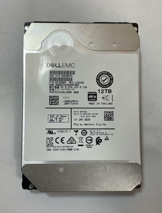 DELL EMC WESTERN DIGITAL HUH721212AL4200 12TB 3.5" SAS 12Gb/s Internal HDD