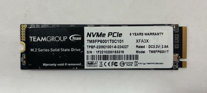 TEAM GROUP TM8FP6001T0C101 1TB PCIe NVMe M.2 Internal Solid State Drive