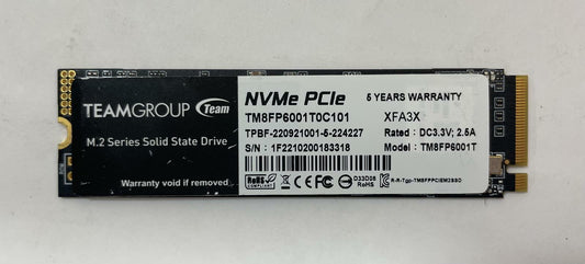 TEAM GROUP TM8FP6001T0C101 1TB PCIe NVMe M.2 Internal Solid State Drive