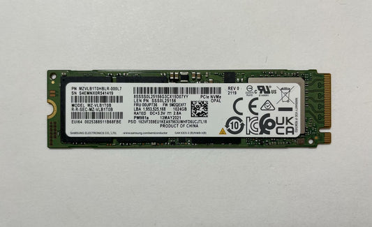 SAMSUNG MZ-VLB1T0B PM981a 1TB M.2 2280 PCIe 3 x4 NVMe Internal SSD
