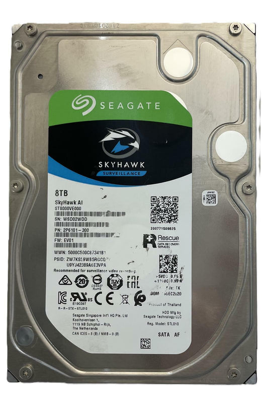SEAGATE SkyHawk AI ST8000VE000-2P6101 3.5" 8TB Internal Surveillance SATA HDD