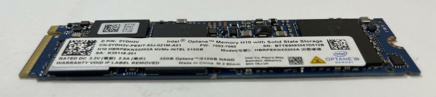 INTEL Optane Memory H10 HBRPEKNX0202A 512GB NAND M.2 SSD